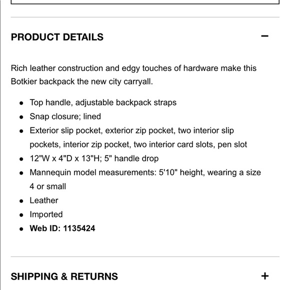 Botkier backpack in black/ gunmetal - Picture 8 of 8